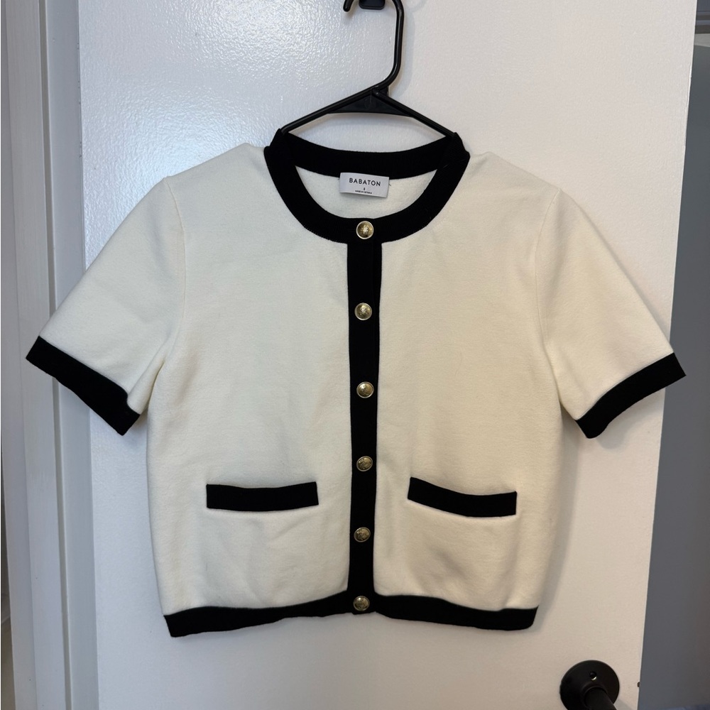 Aritzia Approach Short Sleeve Cardigan